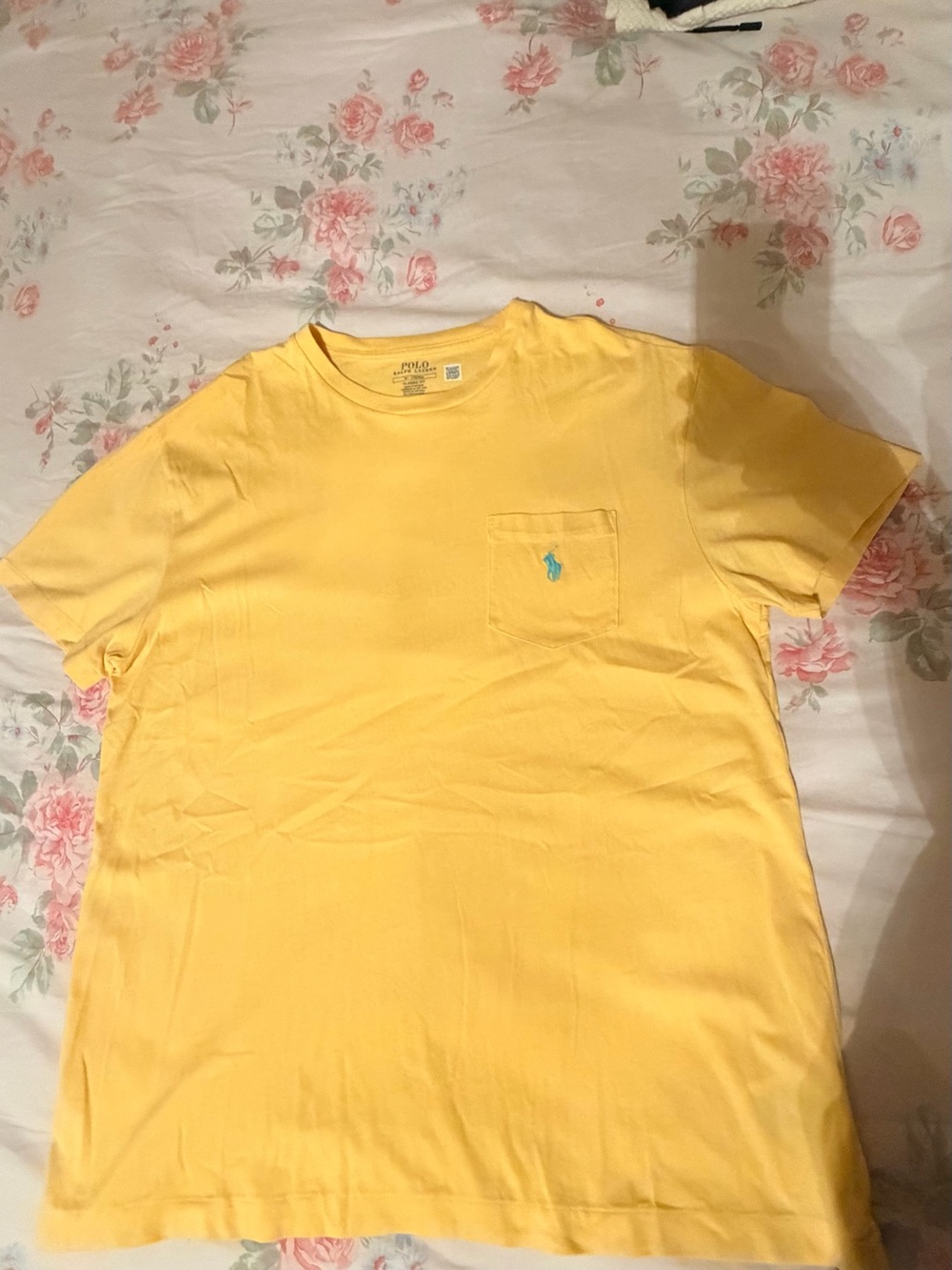 Polo by Ralph Lauren Men’s Yellow Short-Sleeve Pocket Tee